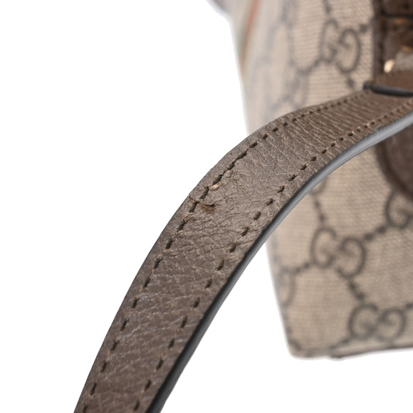 Gucci Ovdia Beige Ebony GG Supreme Canvas Shoulder Bag - Picture 5 of 9
